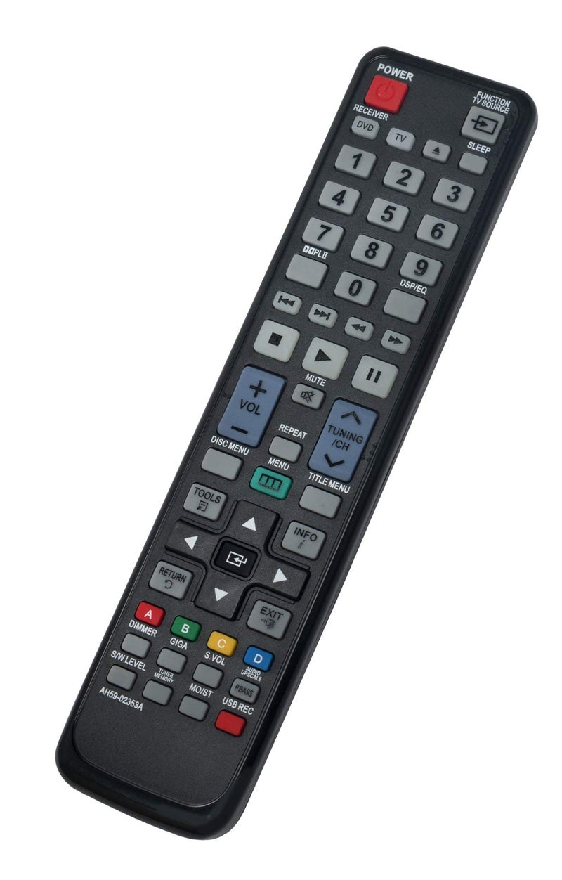 Vinabty AH59-02353A Replaced Remote fit for Samsung HT-D550 HT-D553 HT-D555 HT-D553WK HT-D553K HT-D555K HT-D555WK HT-D550WK HT-D550K HT-D550/ZA Digital Home Entertainment System Speaker DVD Home System - Image 1